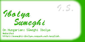 ibolya sumeghi business card